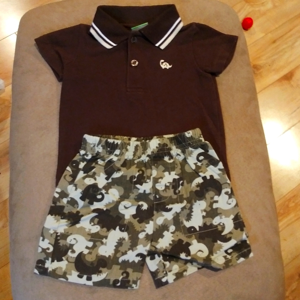 Kidgets dinosaur short sleeve short set